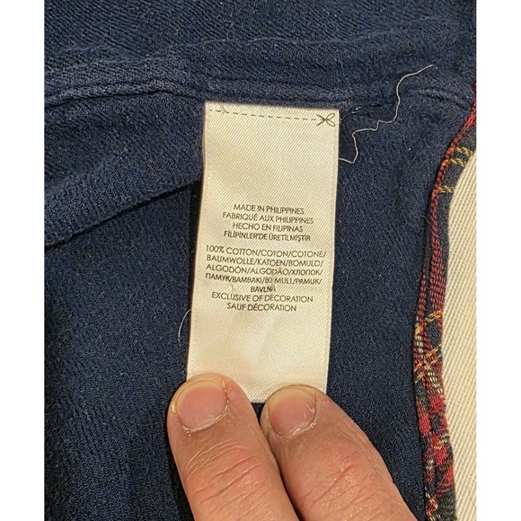 Polo by Ralph Lauren Men's Red Blue White Plaid Long Sleeve Shirt. Size L - Picture 7 of 10